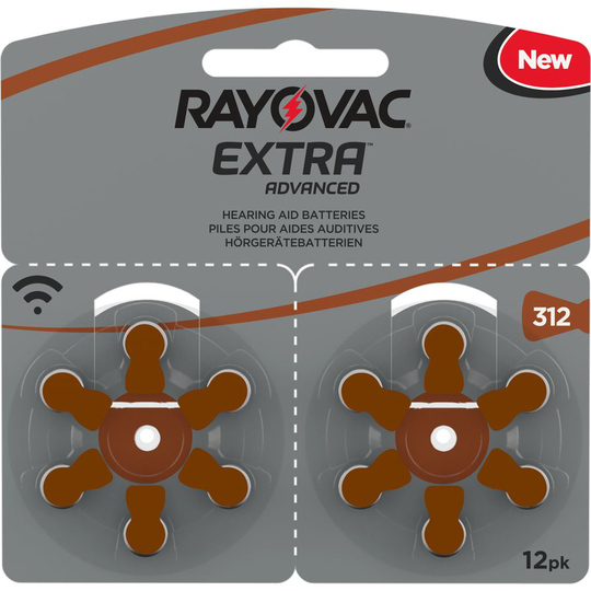 Rayovac Hörapparatsbatterier 312 Brun 12 st