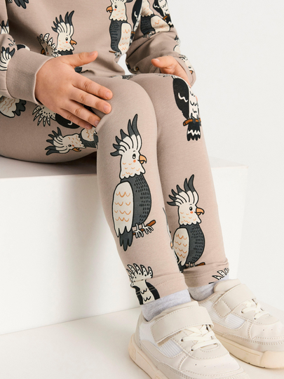 Leggings med kakaduor