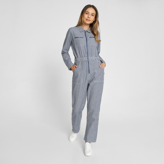 Overall Hultsfred Work Stripe Blue