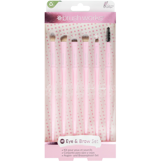 Brushworks HD Eye & Brow Set - 6 Brush Set