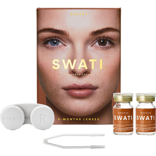 Bronze, 2 st Swati Färgade linser