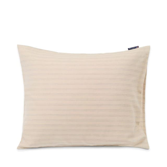 Beige/Dk Blue Striped Lyocell/Cotton Pillowcase