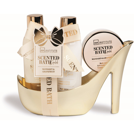 Scented Bath Gold Shoe 3 Pcs Giftset
