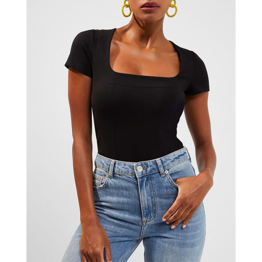 Saba Recycled Jersey Black Top T-shirt