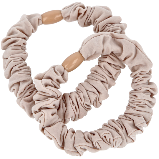 LYKO 2 pack mjuka mini hårscrunchies Beige