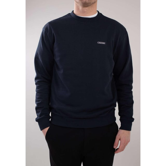 Kory Rubber Print Sweater - Dark Blue