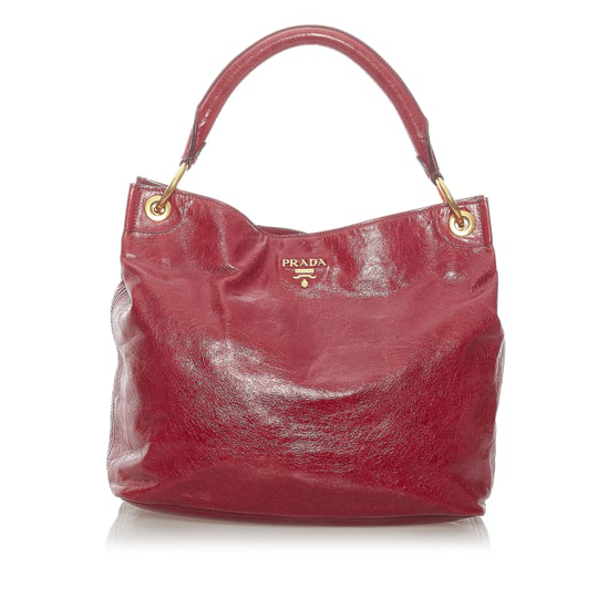 Prada Vitello Shine Leather Tote Bag