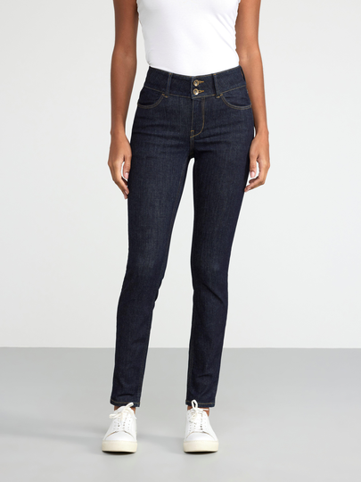 LILLY Blå slim fit shapingjeans