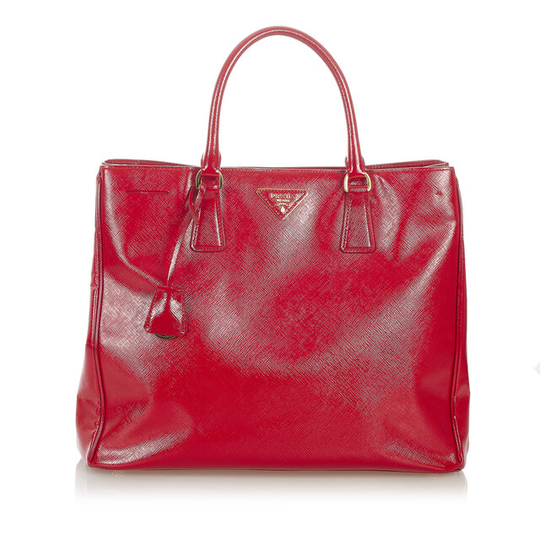 Prada Saffiano Lux Double Zip Galleria Handbag