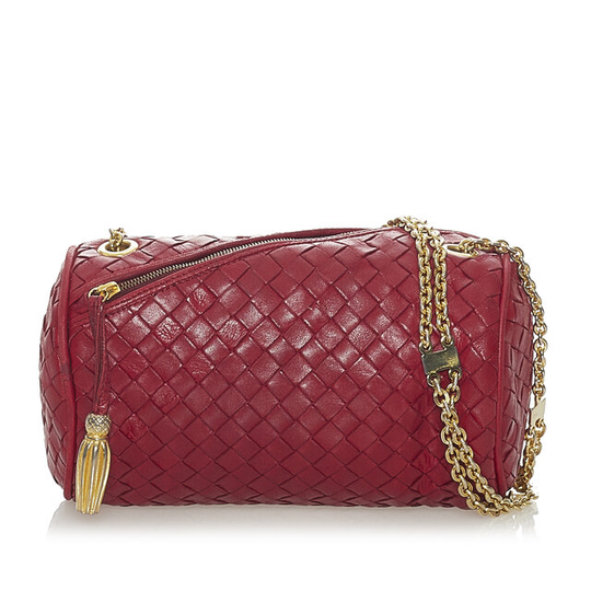 Bottega Veneta Intrecciato Leather Chain Crossbody Bag