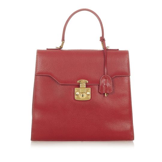 Gucci Vintage Lady Lock Leather Handbag