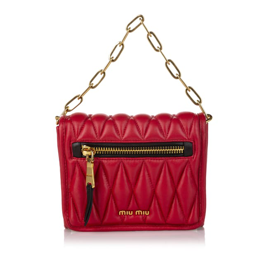 Miu Miu Matelasse Leather Satchel