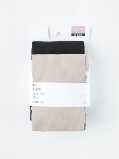 2-pack matt strumpbyxor 50 denier