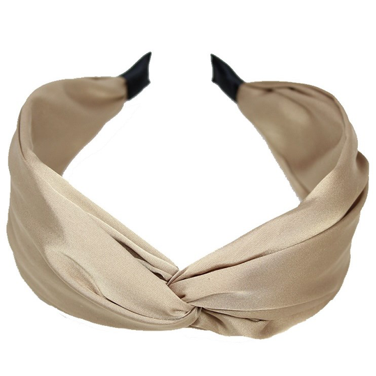 LYKO Diadem Med Vriden Detalj Beige
