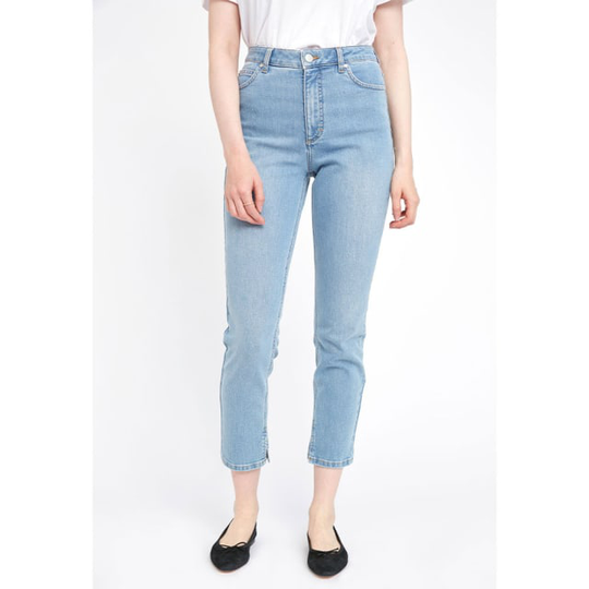 Katelyn Ankle Split 241 Chalk Blue Jeans