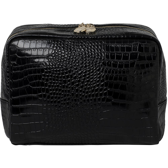 LULU'S ACCESSORIES Beauty Toilet Bag Black Croco