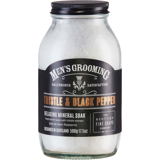 The Scottish Fine Soap Thistle & Black Pepper Relaxing Mineral Soak 5