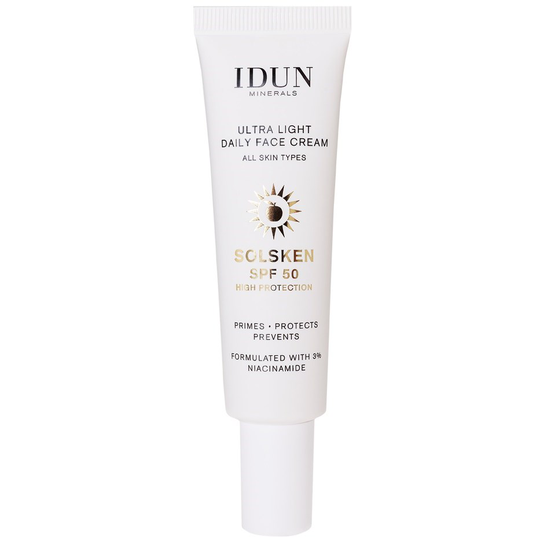IDUN Minerals Ultra Light Daily Face Cream Solsken SPF 50 30 ml