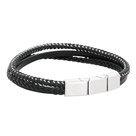 Lino Leather Bracelet Black