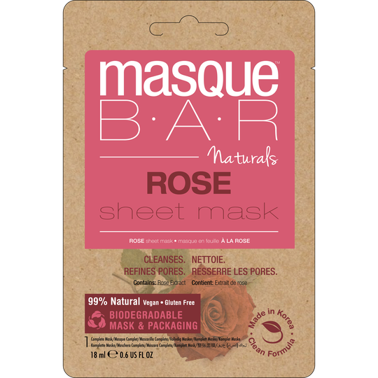 MasqueBar Naturals Rose Sheet Mask 18 ml