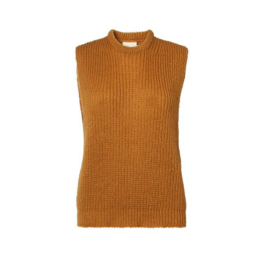 Stickad Väst I Brun Mohair - Magdalena Brown
