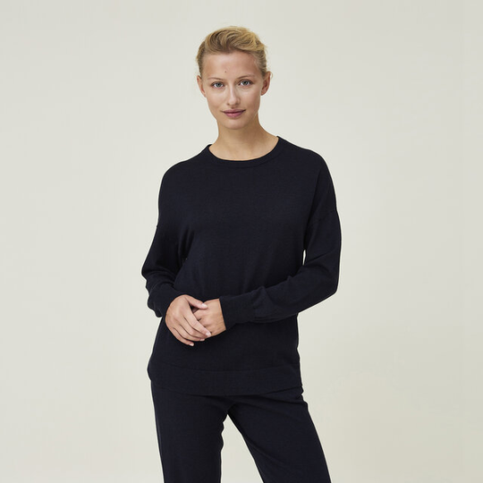 Valentina Organic Cotton/lyocell Knitted Crew Neck