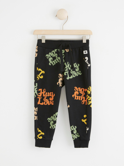 Sweatpants med texttryck
