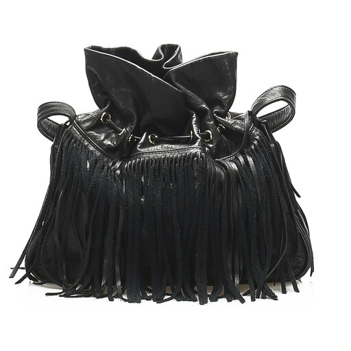 Ysl Fringe Leather Shoulder Bag