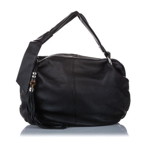 Gucci Bamboo Jungle Leather Hobo Bag