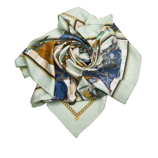 Hermes Chocs En Plumes Silk Scarf