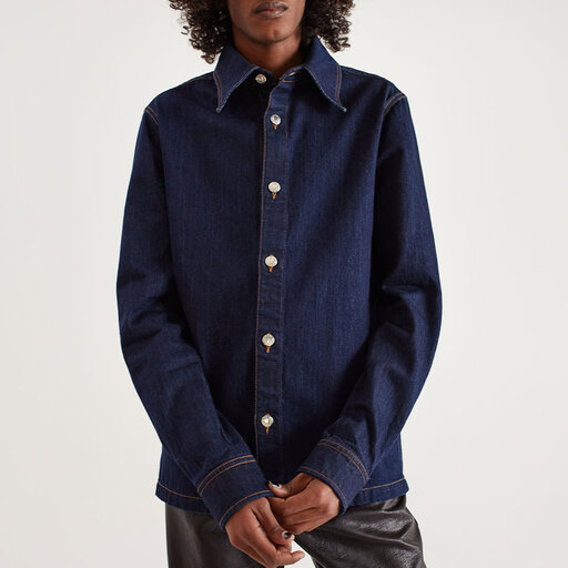 Palak Shirt Soft Indigo Blue