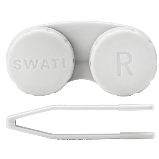 Lens Case & Tweezers Grey, Swati Pincett