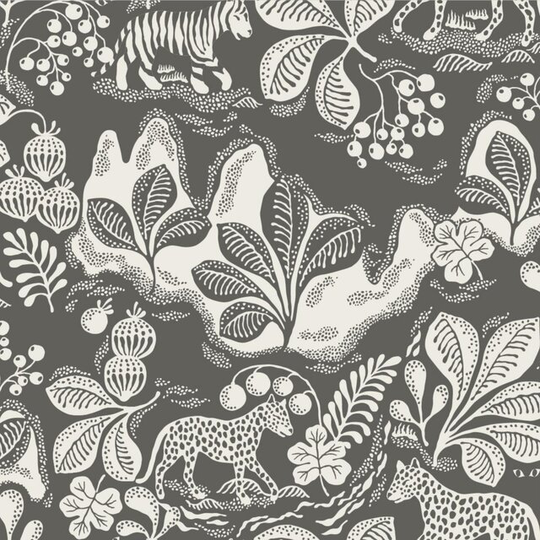 Löpmetertyg Linne - Wild At Heart - Black/ebony