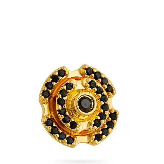Labyrinth Petite Earring Black Spinel