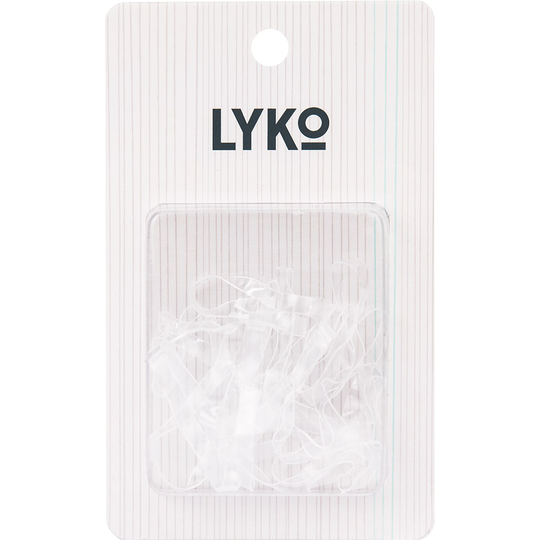 LYKO Hair Band 20-Pack Transparent