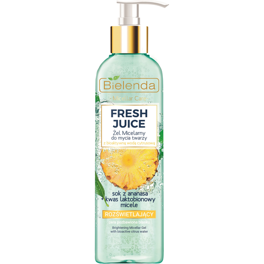 Bielenda FRESH JUICE brightening micellar gel with bioactive citrus wa