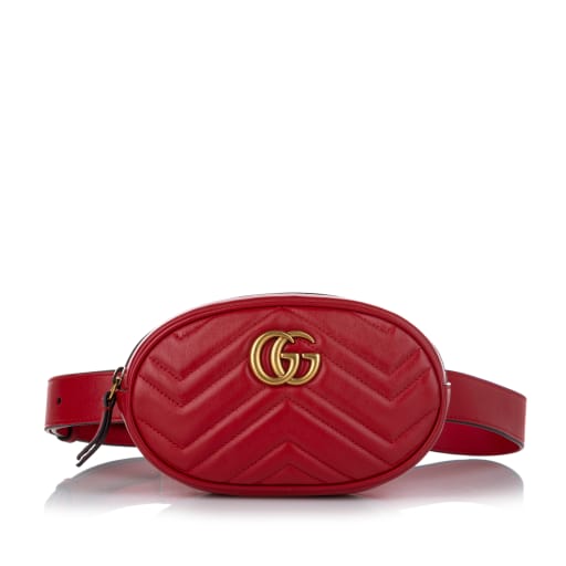 Gucci Gg Marmont Matelasse Leather Belt Bag
