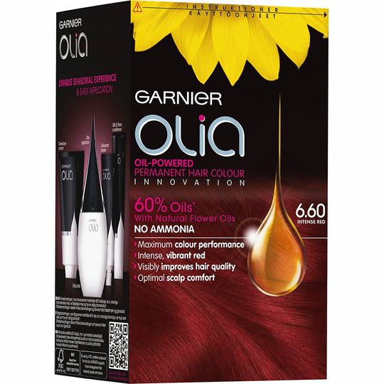 Garnier Olia Permanent Hair Colour, 6.60 Intense Red, Garnier Hårfärg