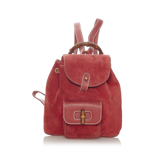 Gucci Bamboo Suede Backpack