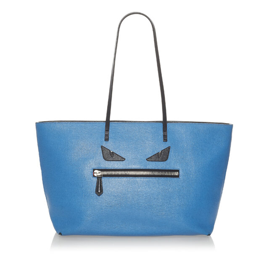 Fendi Medium Monster Roll Leather Tote Bag