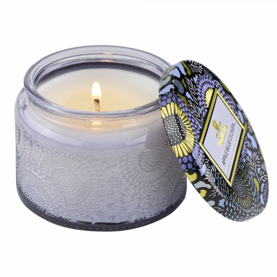 Voluspa Apple Blue Clover Small Glass Jar Candle 20h