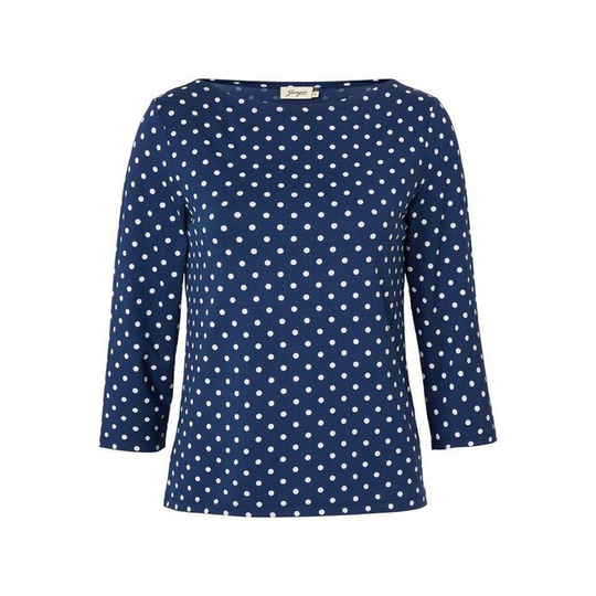 Prickig Top Med Trekvartslång Ärm - Dolores Blue