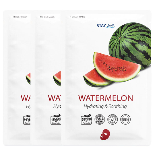 Vegan Sheet Mask Watermelon, Stay Well Hudvård