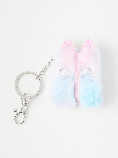 Fluffig kattanteckningsbok nyckelring