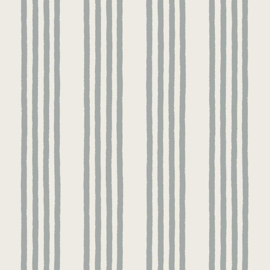 Löpmetertyg Linne - Fields - Ebony/dusty Blue