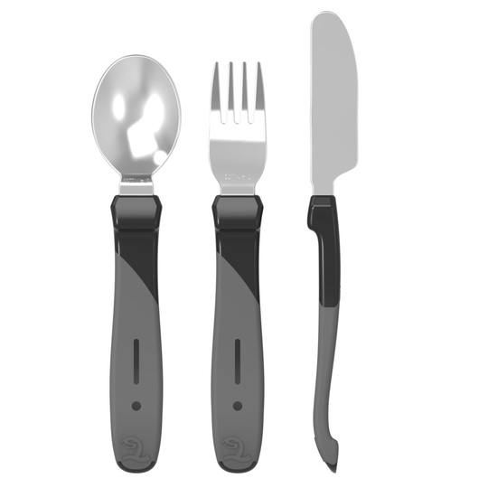 Twistshake Learn Cutlery Steel 12+ black