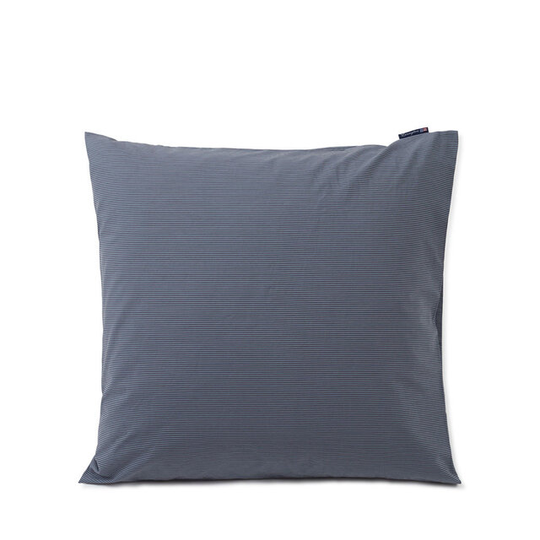 Pillowcase Steel Blue/Dk Gray Striped Cott Poplin