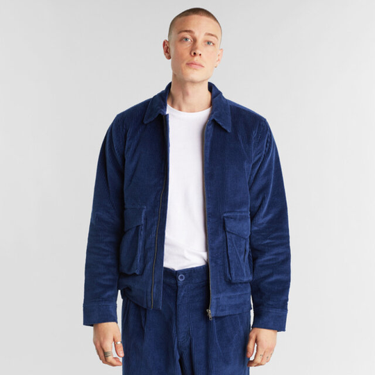 Padded Jacket Vallentuna Corduroy Deep Blue