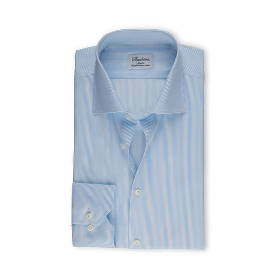 Light Blue Pinstriped Slimline Shirt