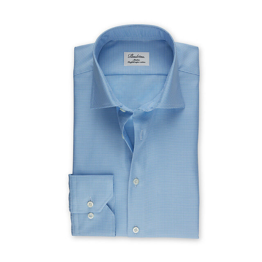 Blue Houndstooth Slimline Shirt